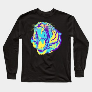 Colorful Tiger Head Long Sleeve T-Shirt